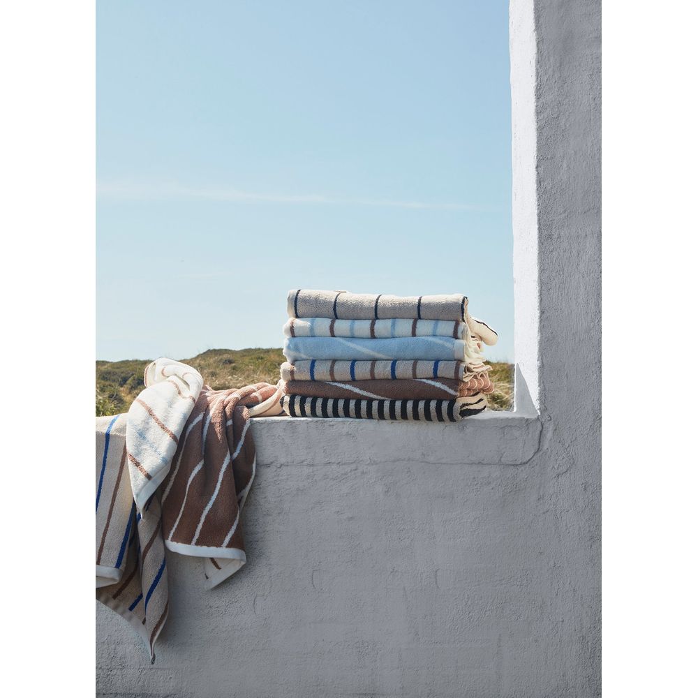 OYOY LIVING Raita Towel-100x150 cm-Caramelo/Azul óptico
