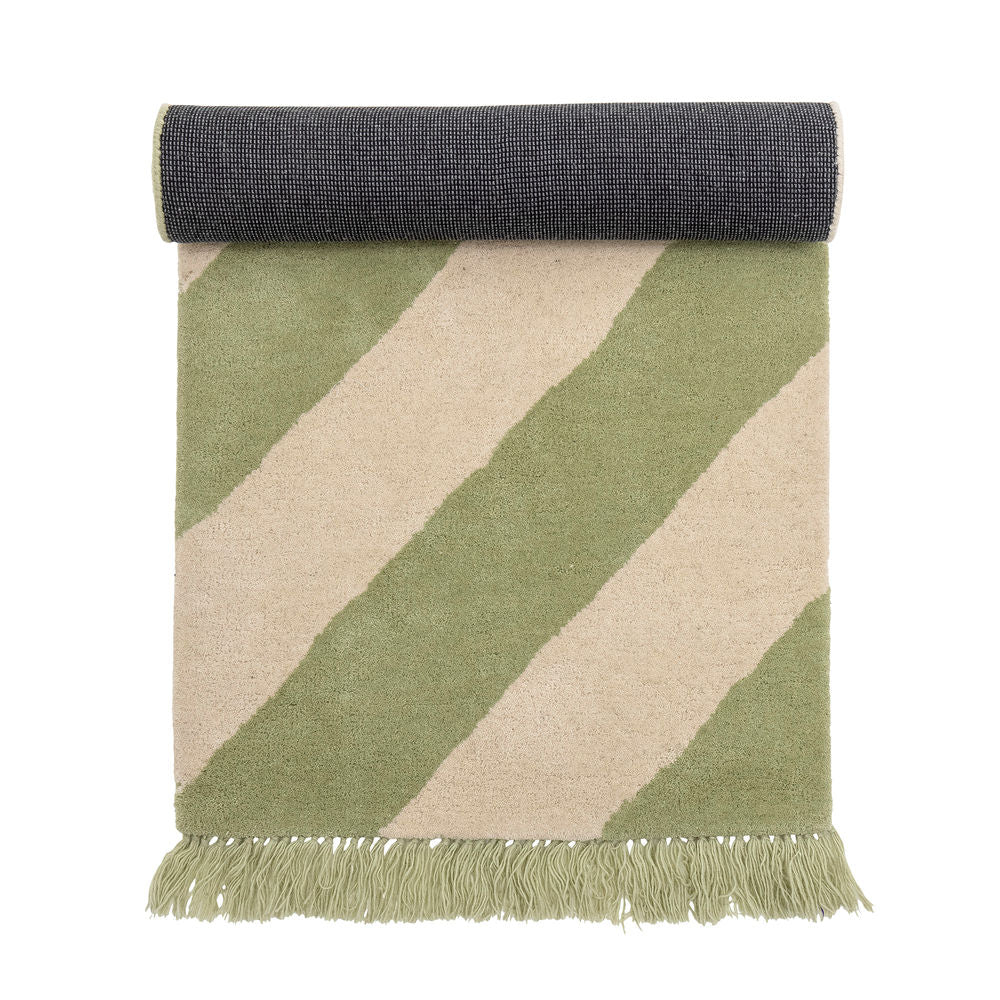 Bloomingville Tapis MINI Froggy, vert, laine