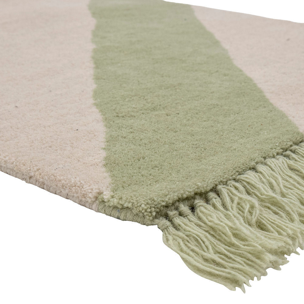 Bloomingville Tapis MINI Froggy, vert, laine