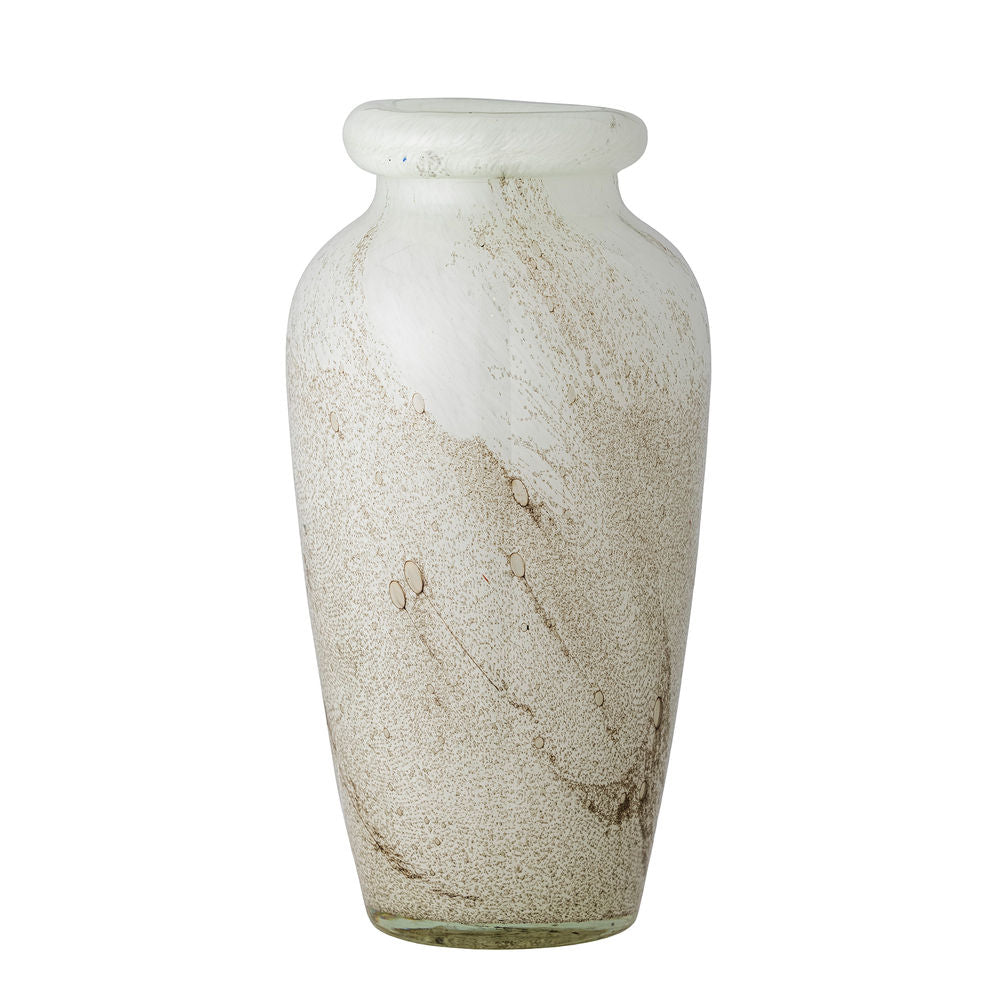 Bloomingville Lenore Vase, Weiß, Glas