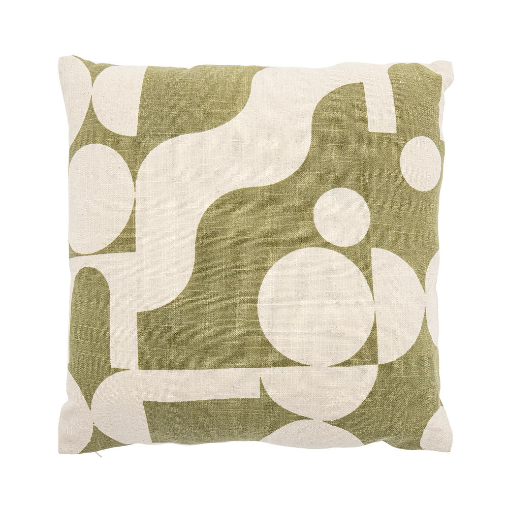 Almohada Bloomingville Annor, Verde, Algodón