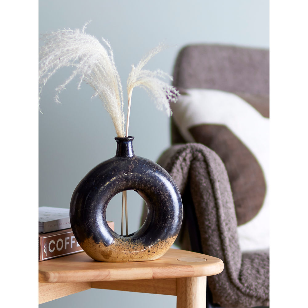 Bloomingville Baldvin Deco Vaas, Marrón, Gres