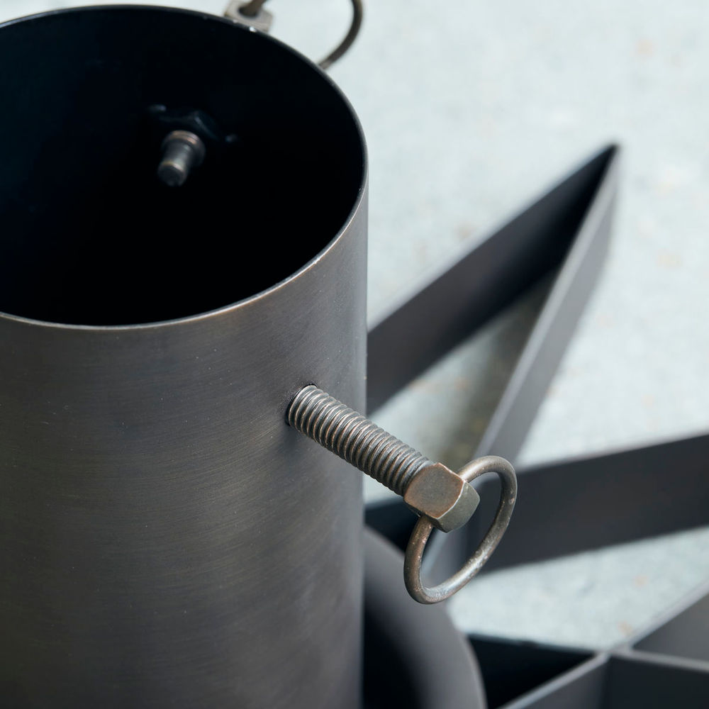 House Doctor Support pour arbre de Noël, étoile, brun antique