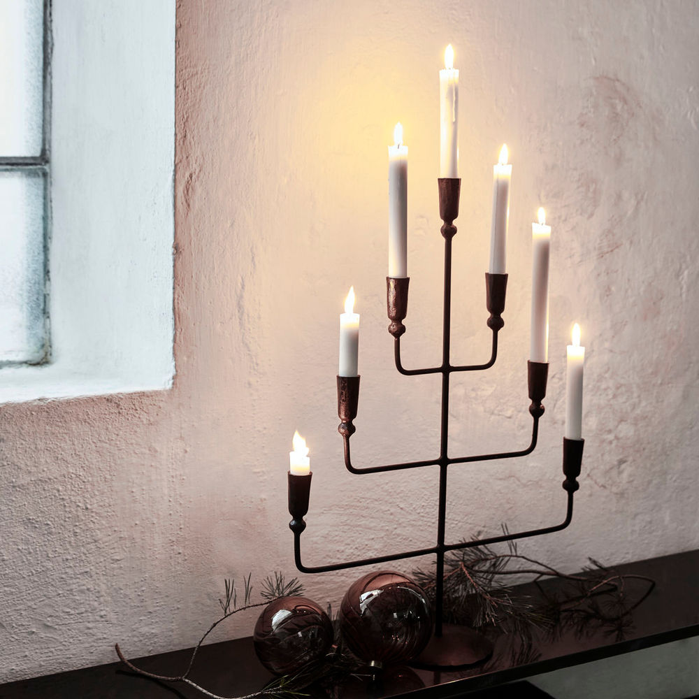 House Doctor Candelabro, Ira, aluminio antiguo