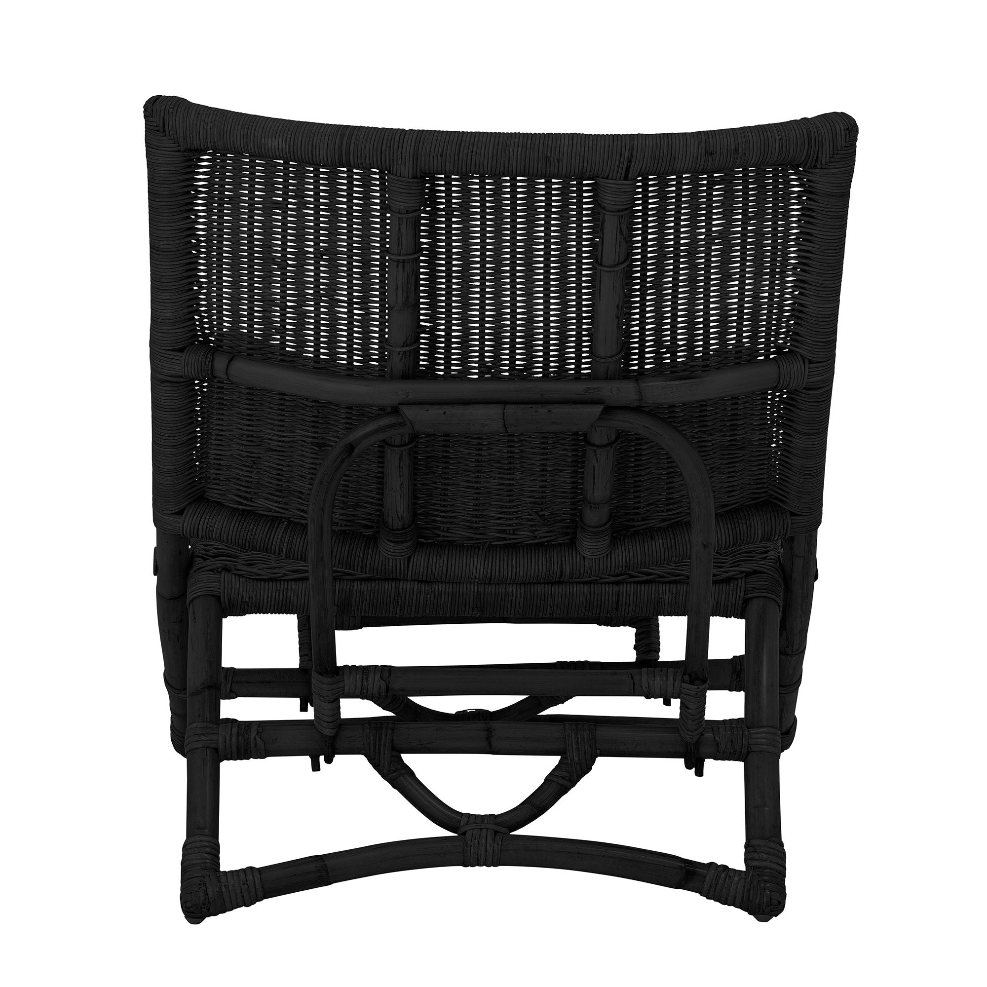 Bloomingville Baz Loungestoel, Zwart, Rotan