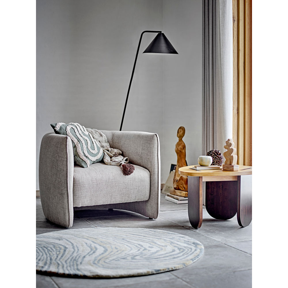 Almohada Bloomingville Mirfield, verde, algodón