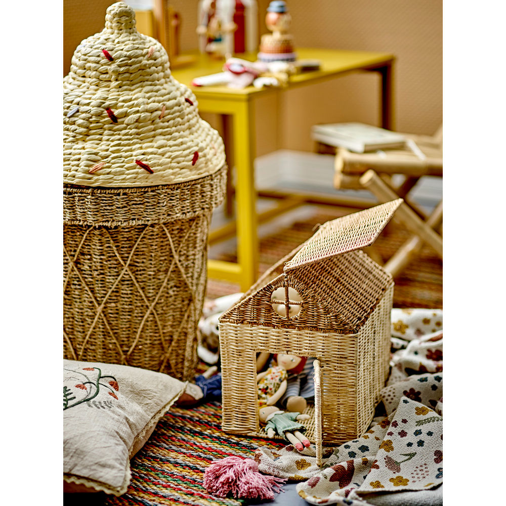 Bloomingville Panier Cillie MINI avec couvercle, Nature, Jacinthe d'eau