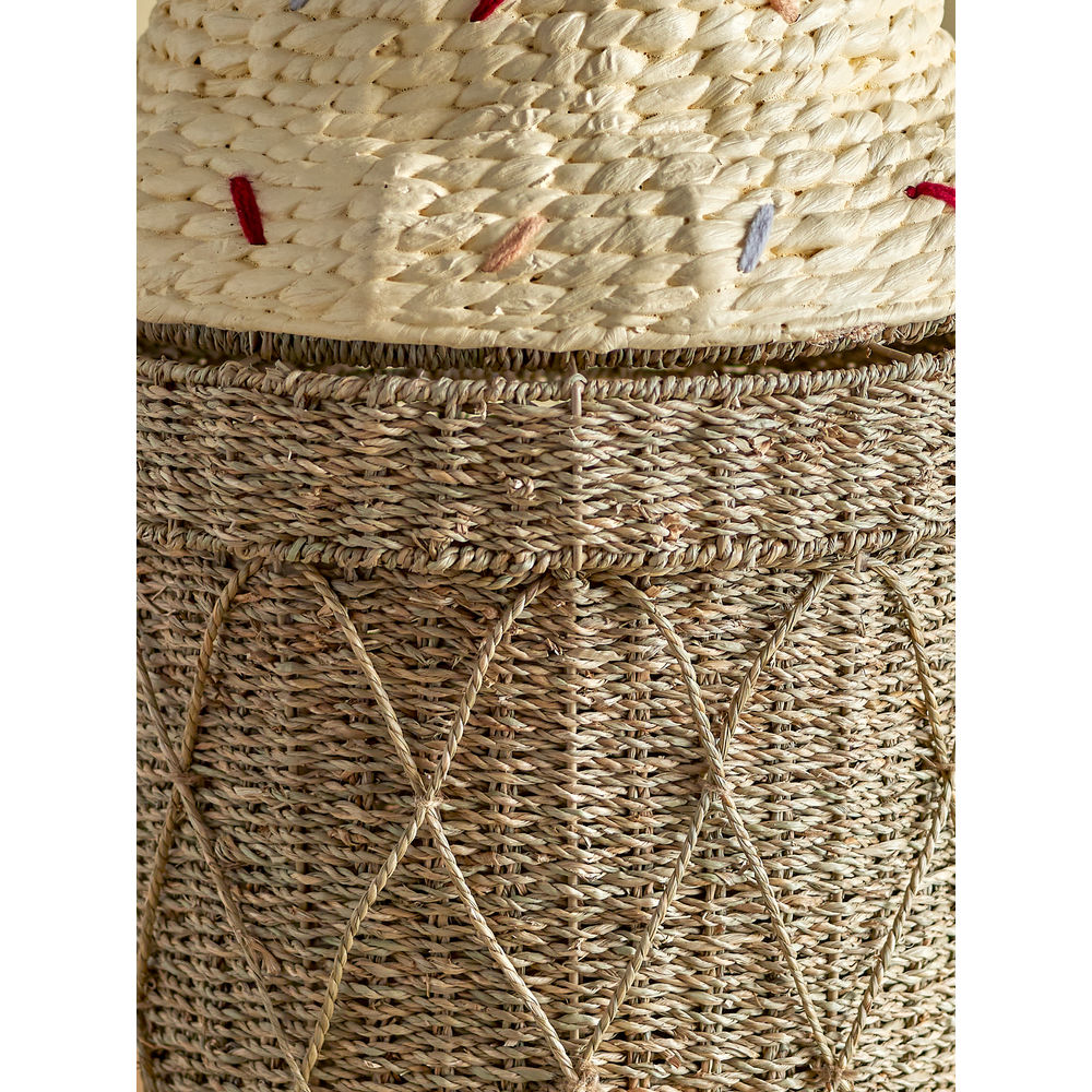 Bloomingville Panier Cillie MINI avec couvercle, Nature, Jacinthe d'eau