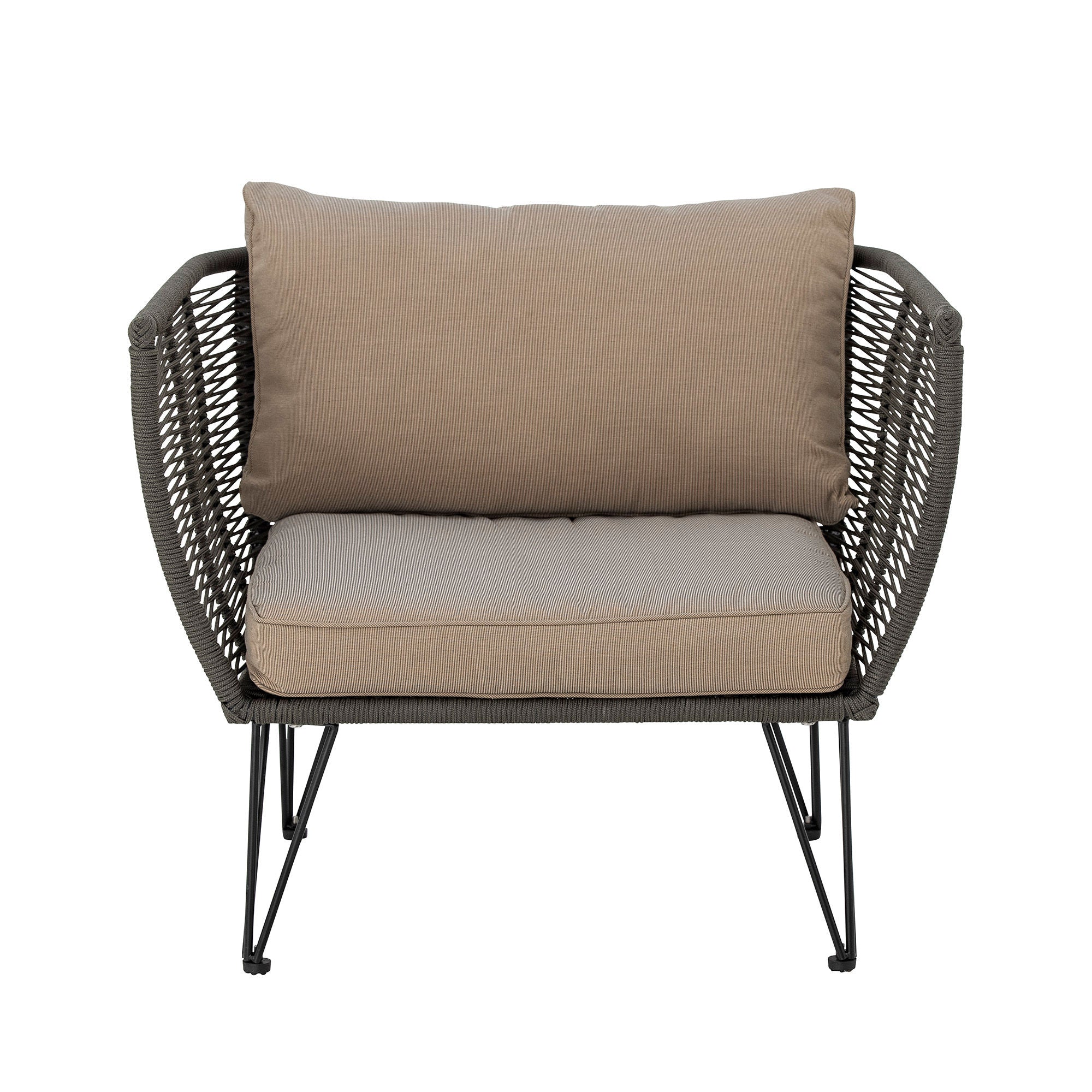 Bloomingville Mundo Kussenhoes (Zonder vulling), Bruin, Polyester