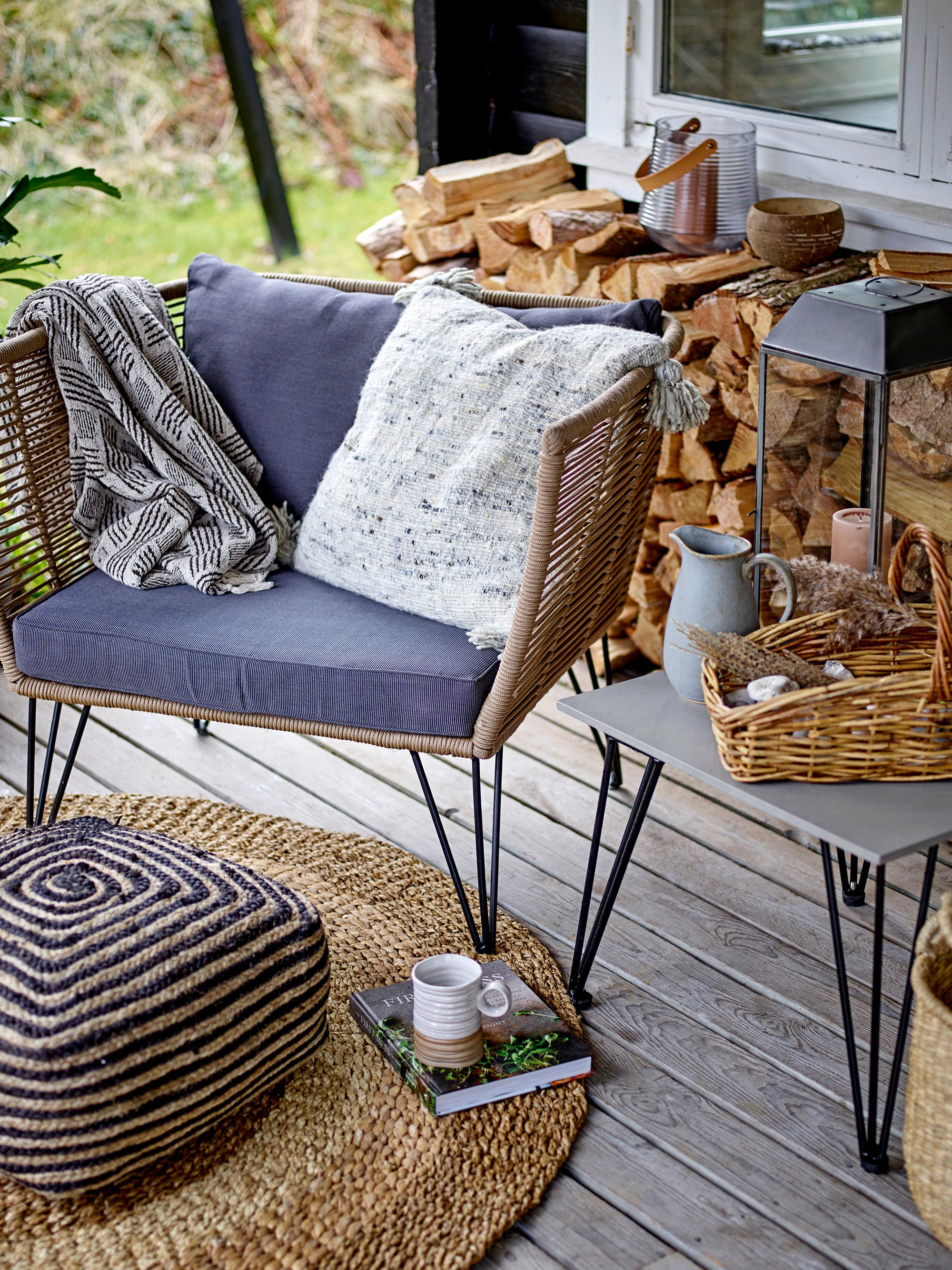 Bloomingville, Table basse Mundo, Gris, Fibre ciment