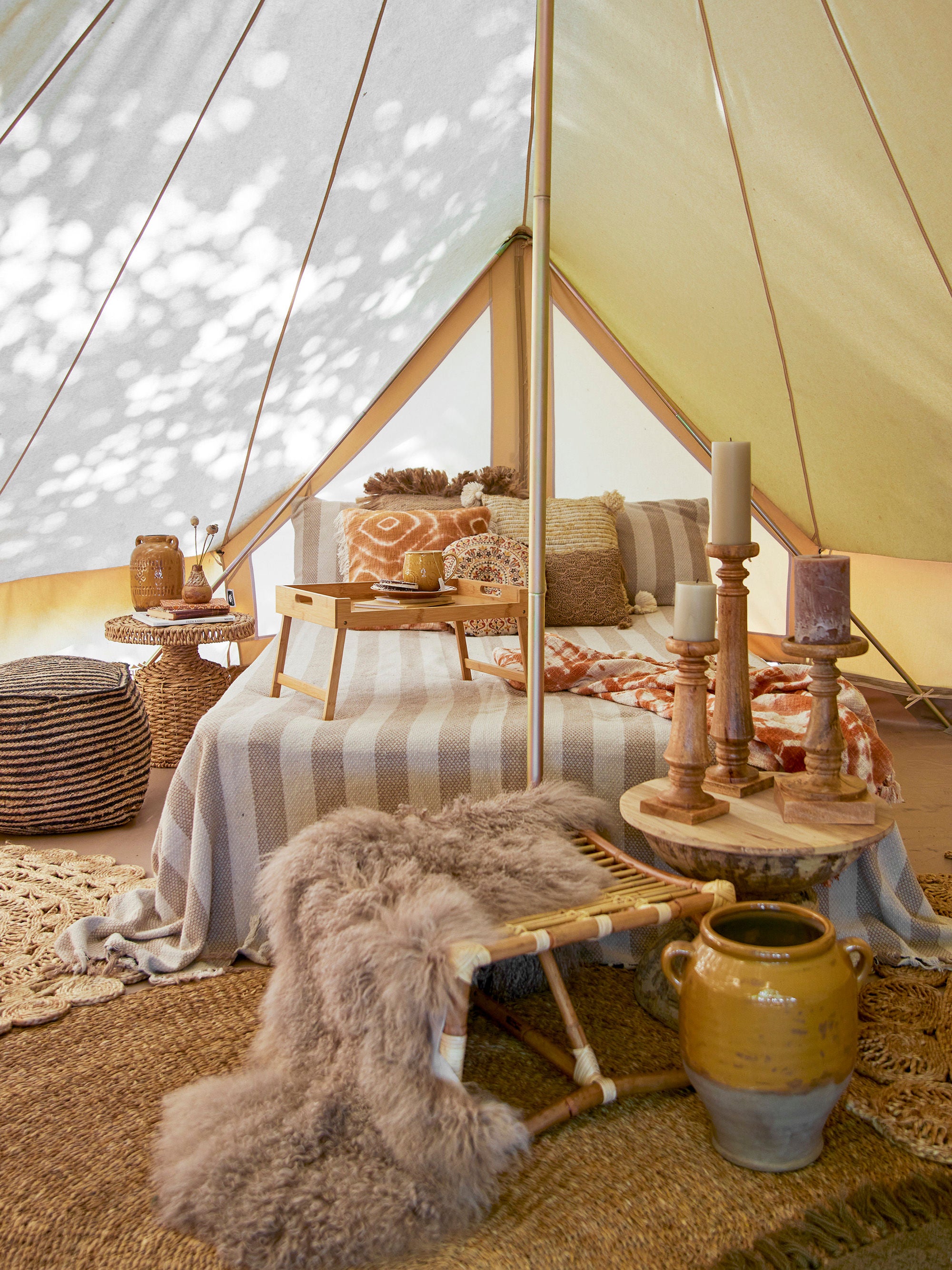 Bloomingville Aden dienbladtafel, Natuur, Bamboe