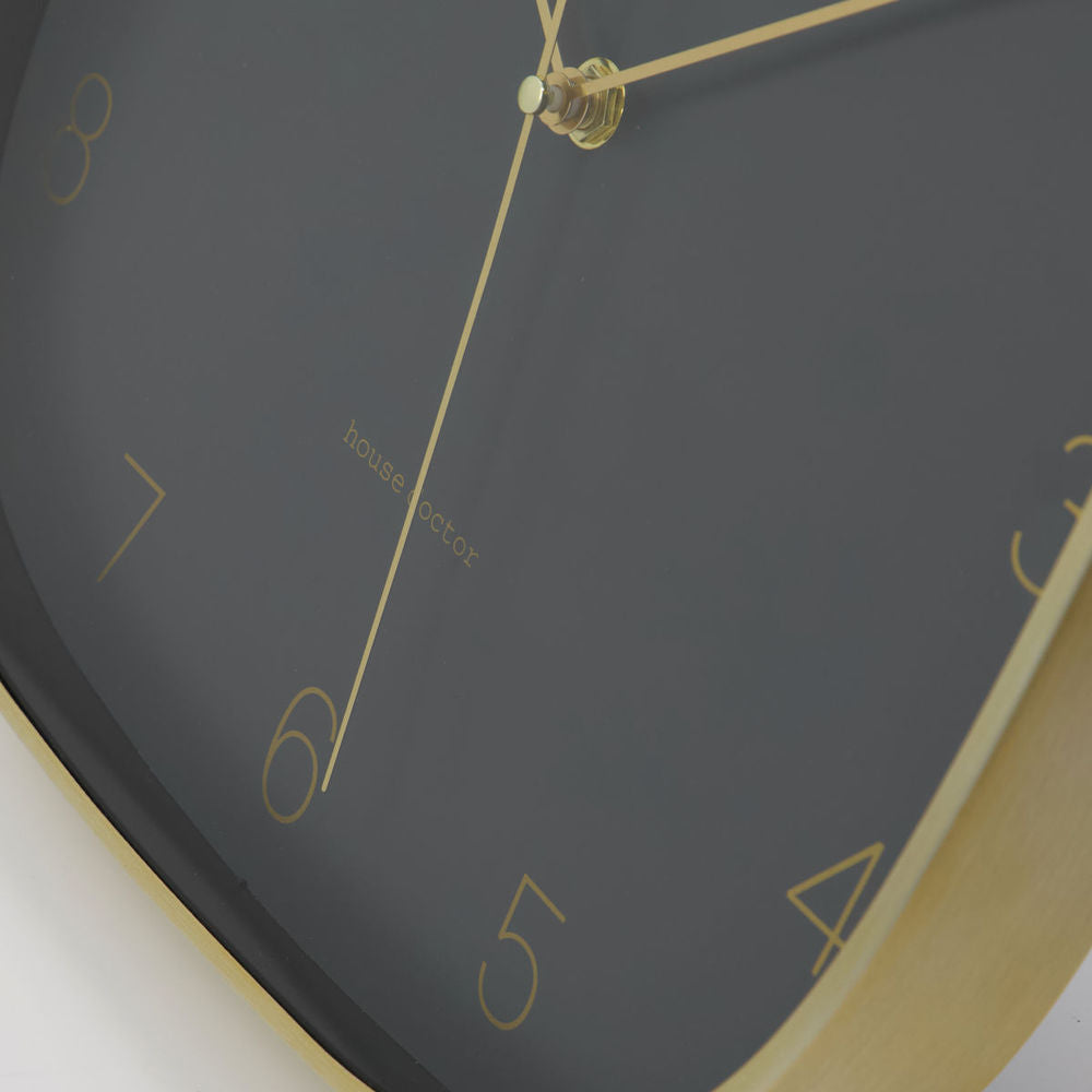 House Doctor Reloj de pared, HDShape, gris oscuro