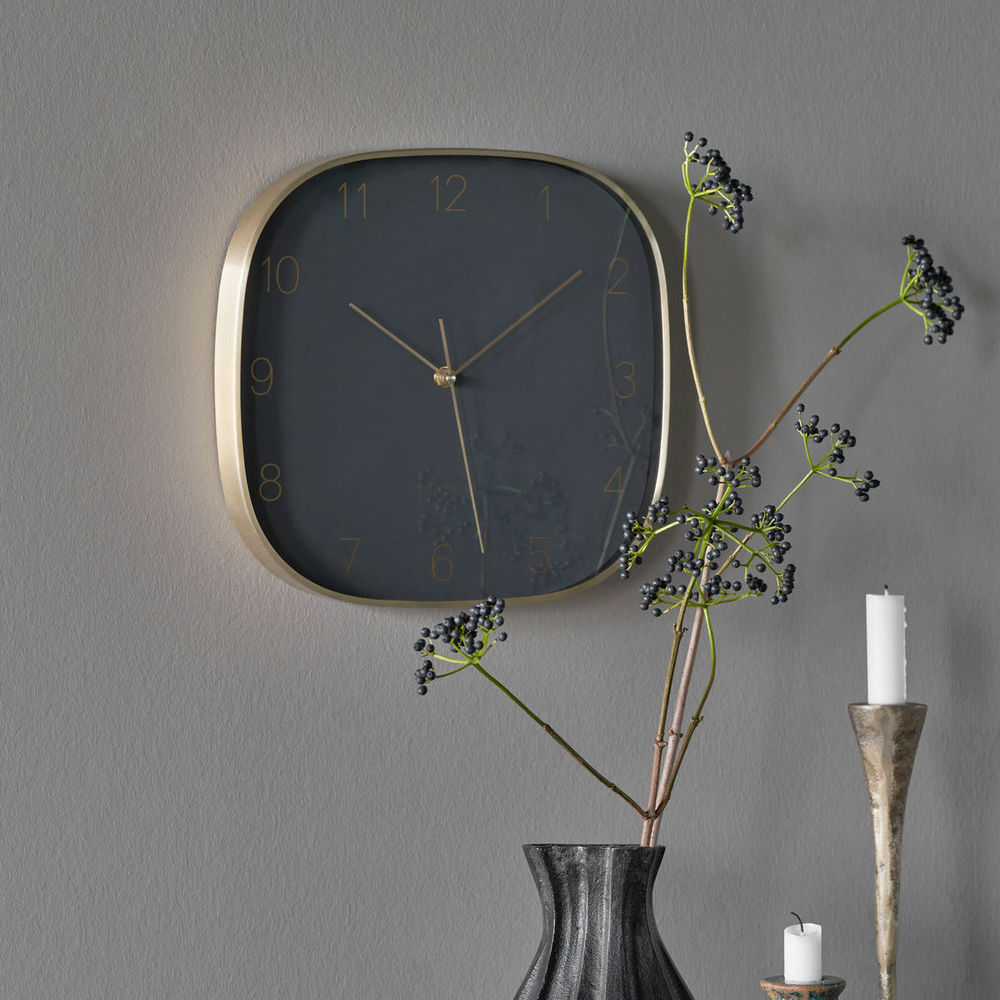 House Doctor Reloj de pared, HDShape, gris oscuro