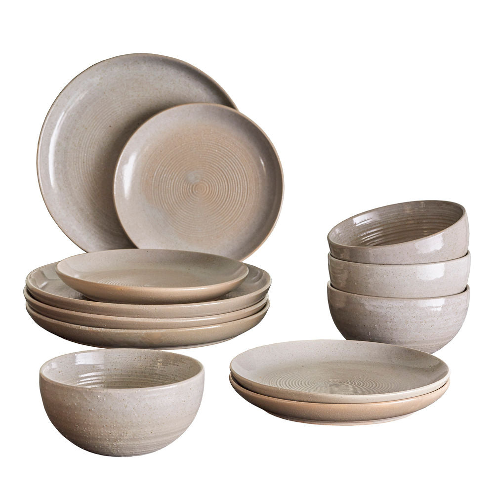 Bloomingville Taupe Geschirr, Grau, Steinzeug