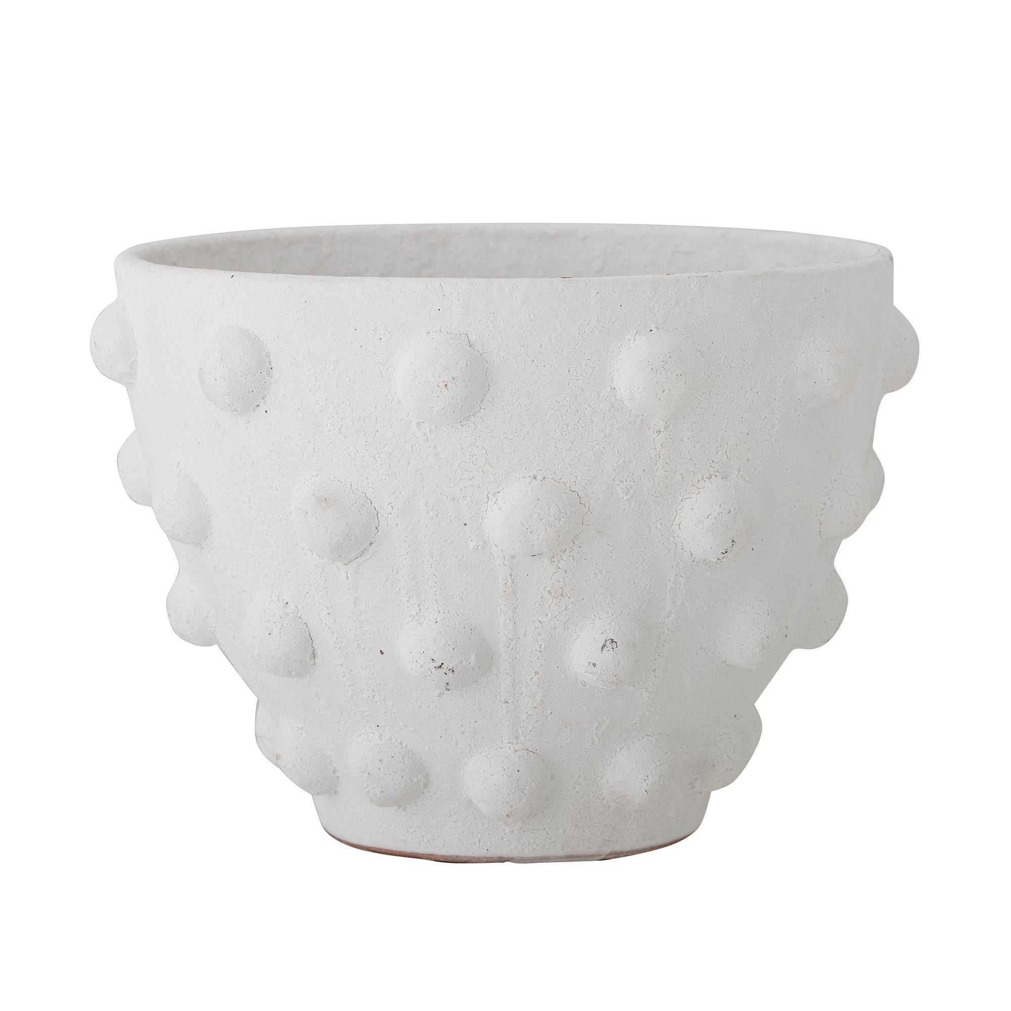 Bloomingville Rokiya Deco Bloempot, Wit, Terracotta