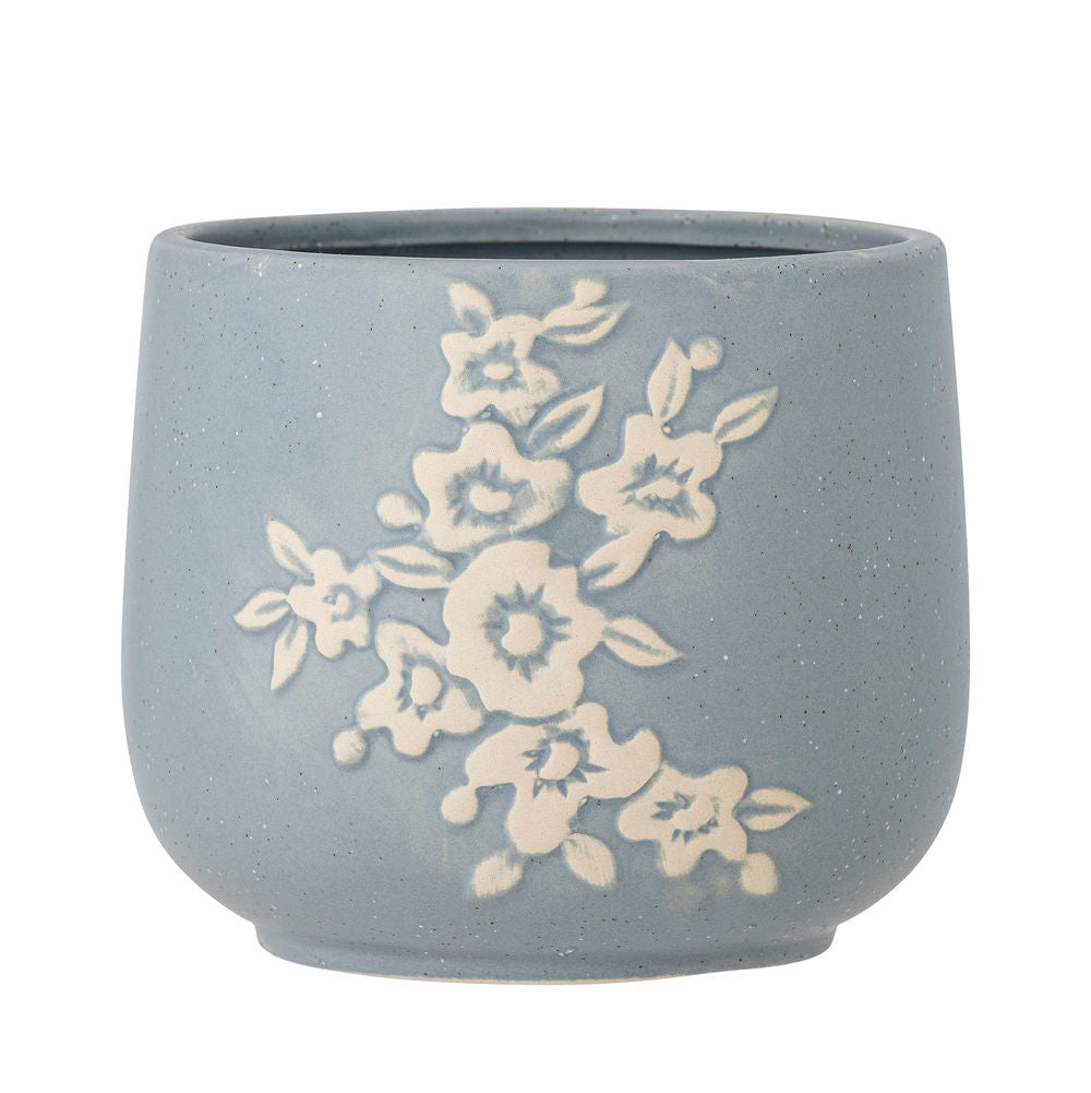Blooming ville Betino Blumentopf, Blau, Steinzeug