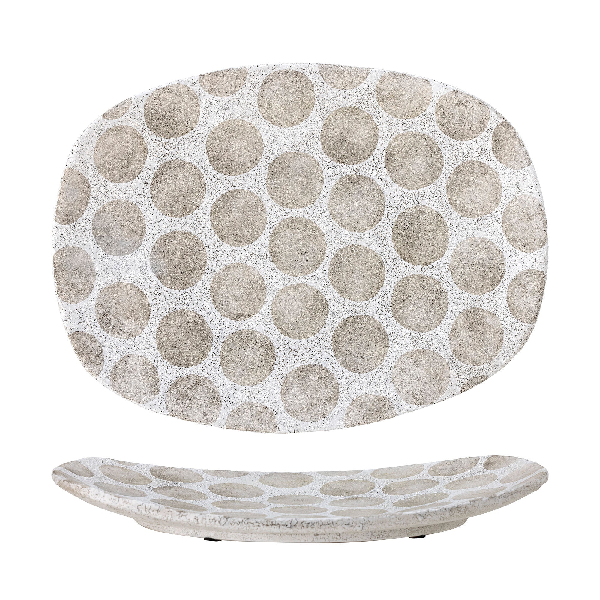 Bloomingville Felan Dienblad, Wit, Terracotta