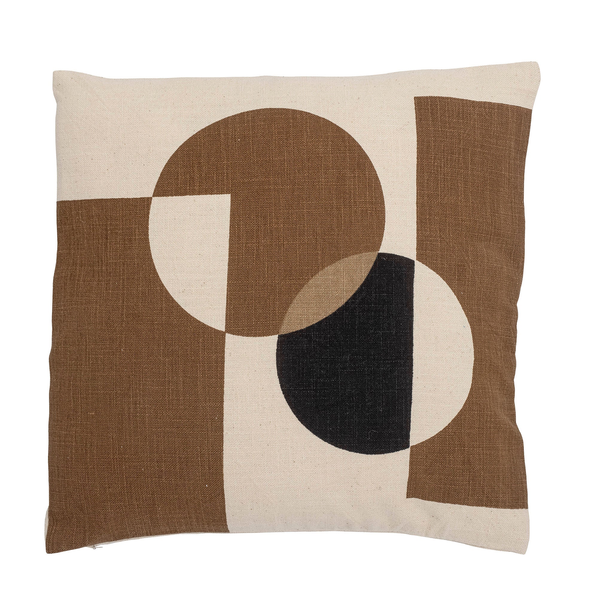 Almohada Bloomingville Faida, marrón, algodón