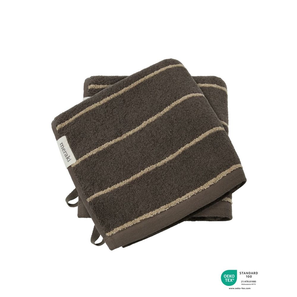 Meraki Handdoek, Stripe, Leger