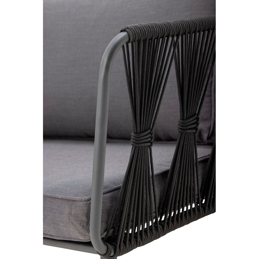 Bloomingville Pavone Bank, negro, metal
