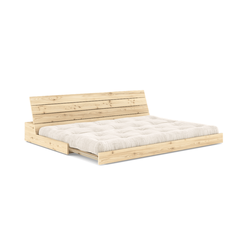 Design BASE KLARE LACKIERT W. 5-SCHICHT GEMISCHTE MATRATZE IVORY