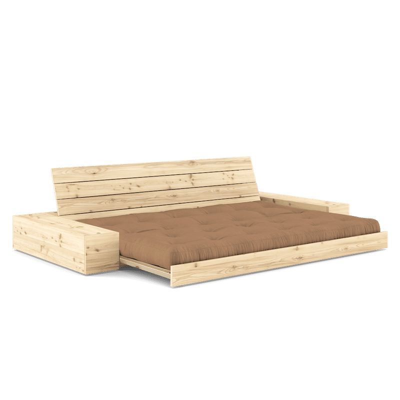 Karup Design BASE KLARE LACKIERT W. 2 SIDEBOXES KLAREN W. 5-Schicht GEMISCHTE MATRATZE MOCCA