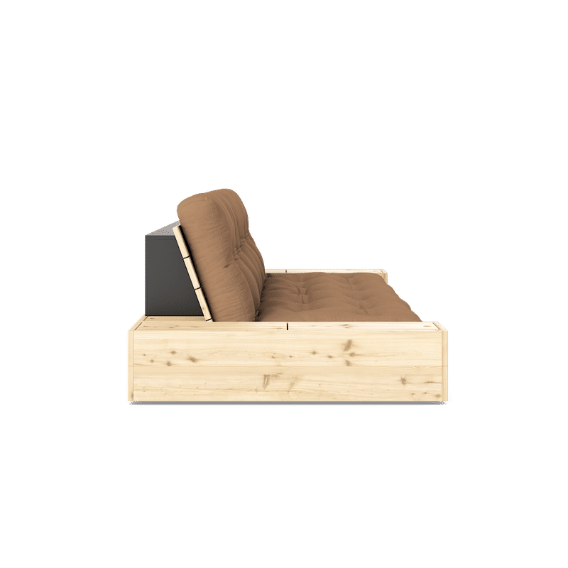 Karup Design BASE KLARE LACKIERT W. 2 SIDEBOXES KLAREN W. 5-Schicht GEMISCHTE MATRATZE MOCCA