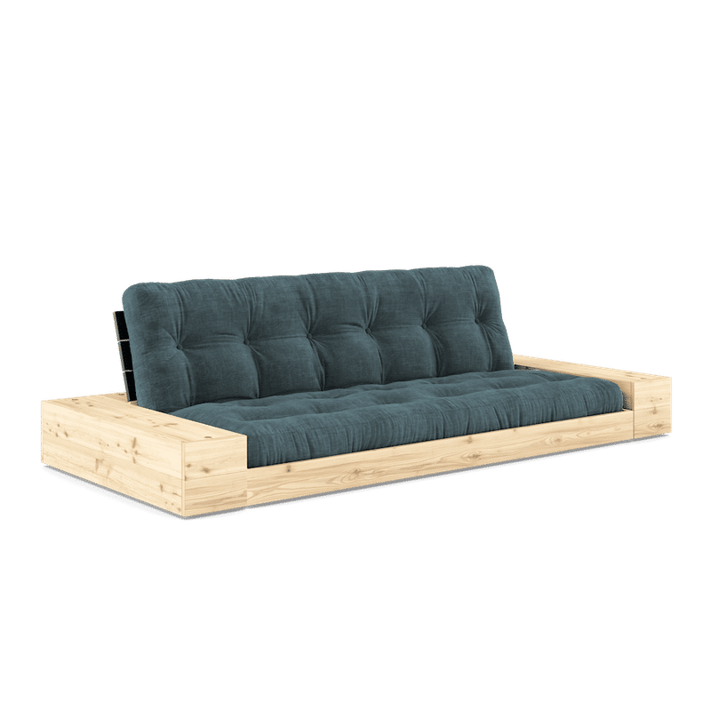 Karup Design BASE BLACK NIGHT LACKIERT MIT 2 ZIJKANTEN HELDER MIT 5-LAGER-MISCHMATRATZE HELLBLAU