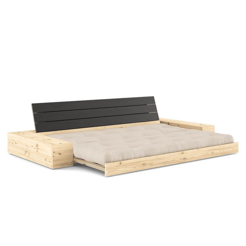 Karup Design BASE SCHWARZ NACHT LACKIERT W. 2 SEITEN HELL W. 5-NIEDRIGE GEMISCHTE MATRATZE BEIGE