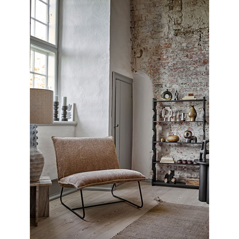 Bloomingville Cape Loungestoel, bruin, polyester