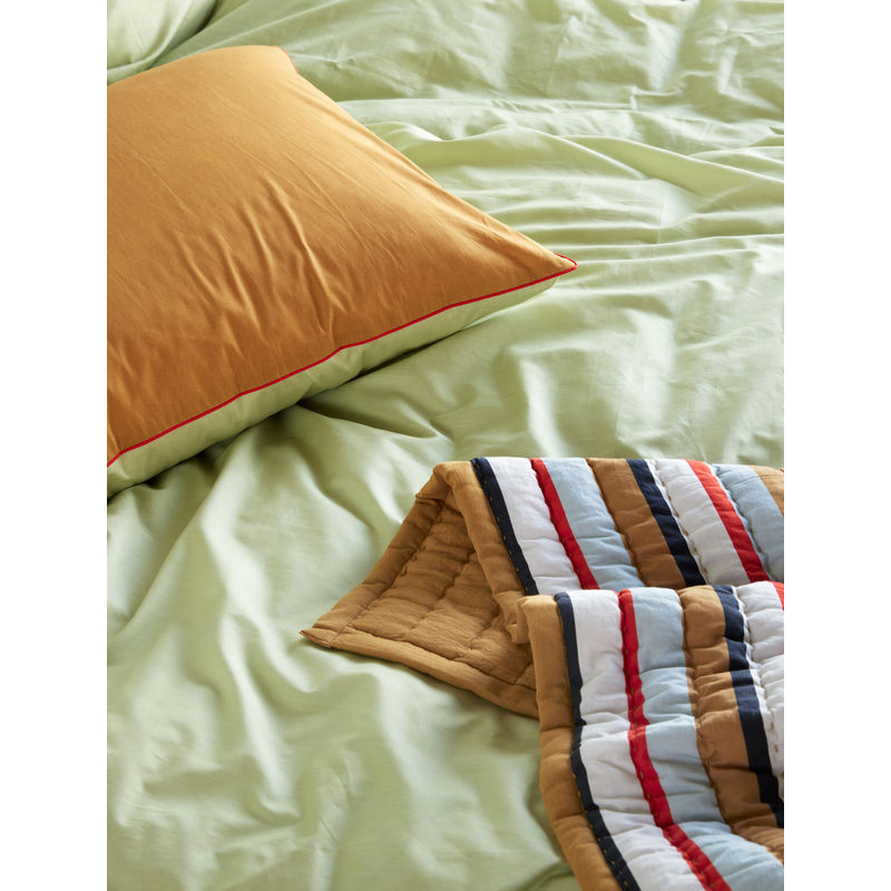 Hübsch Aki Bedding 60/220 Naranja/Verde