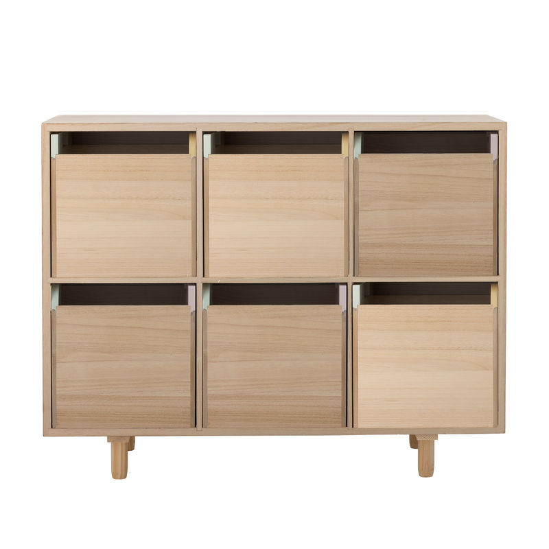 Bloomingville MINI Calle boekenkast met laden, Naturel, Hout