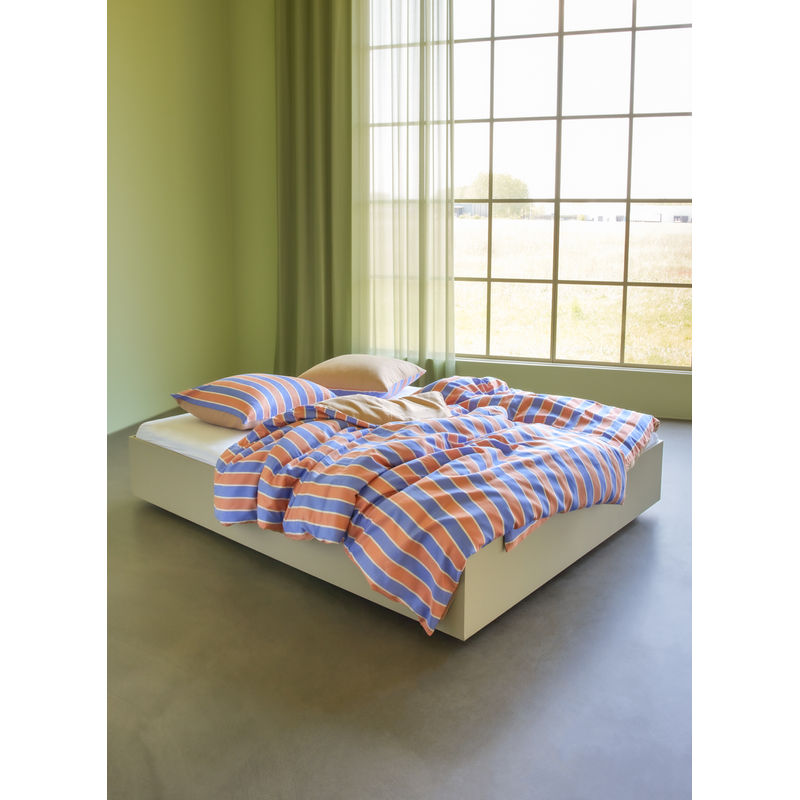 Hübsch Solace Bedding 60X63 140X200 Azul/Naranja