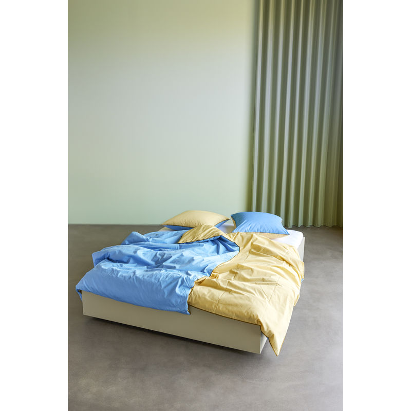 Hübsch Aki Ropa de cama 60/200 Azul/Amarillo