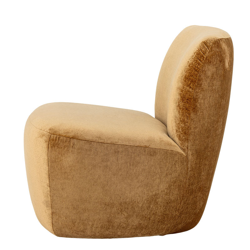 Creative Collection Almonde Loungestoel, Bruin, Polyester