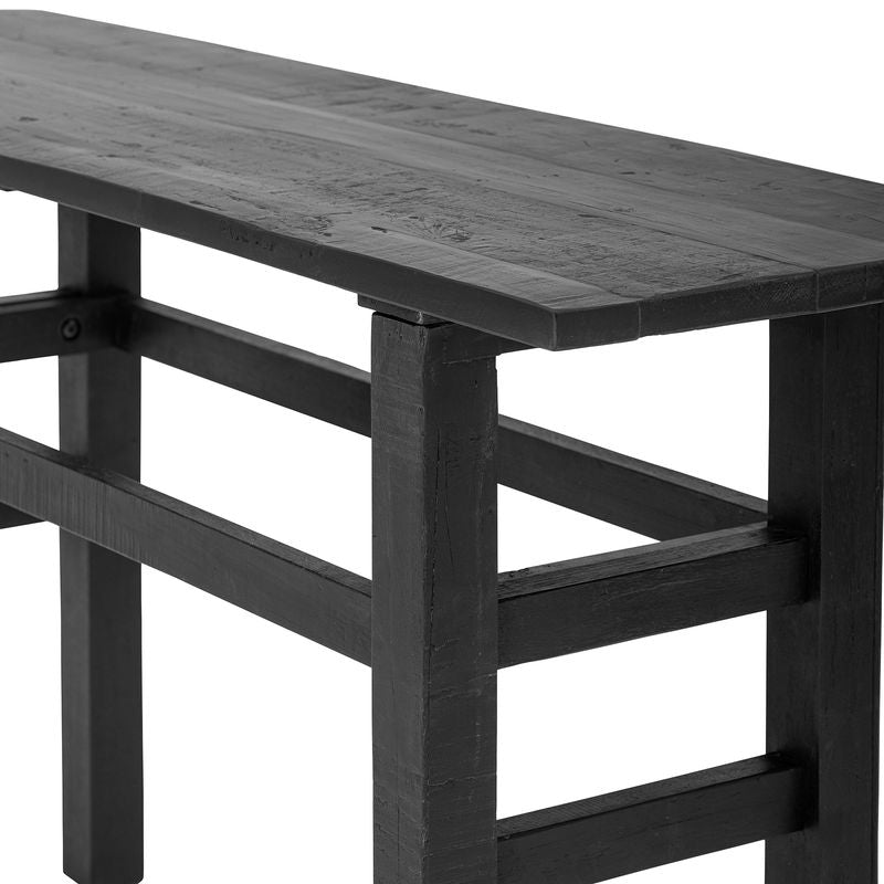 Bloomingville Riber Console Tafel, Zwart, Reclaimed Hout