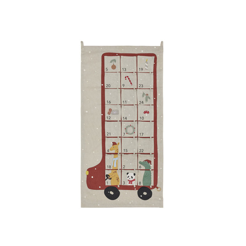 OYOY MINI Bus Kerstkalender - Klei / Rood