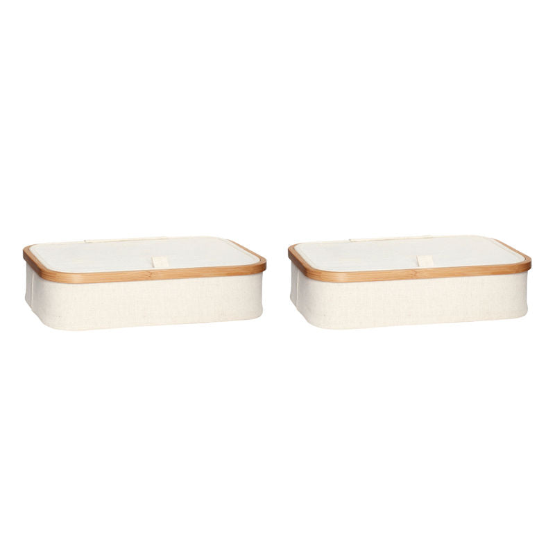 Hübsch Ecru Aufbewahrung boxen Beige (2er Set)