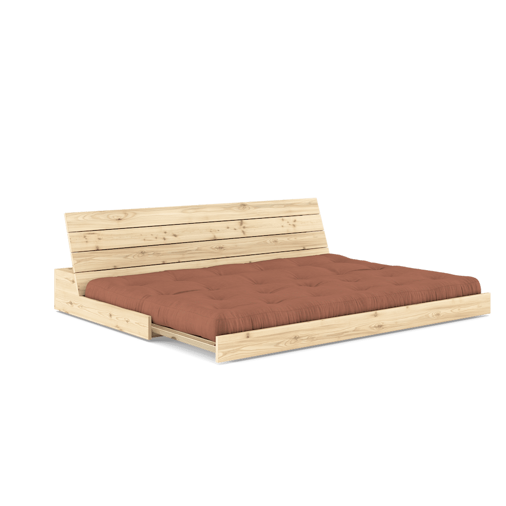 Design BASE KLARE LACKIERT W. 5-Schicht GEMISCHTE MATRATZE TON BROWN