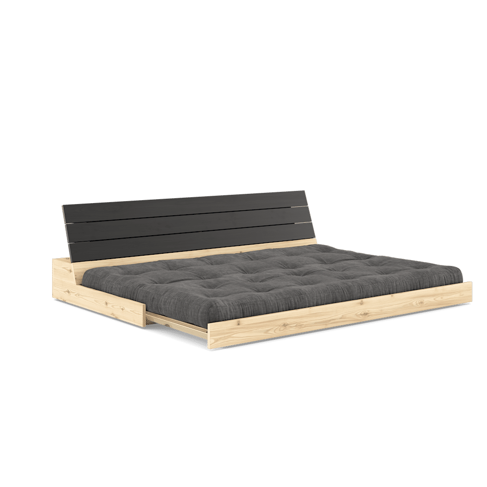 Karup Design BASE SCHWARZ NACHT LACKIERT W. 5-Schicht GEMISCHTE MATRATZE CHARCOAL