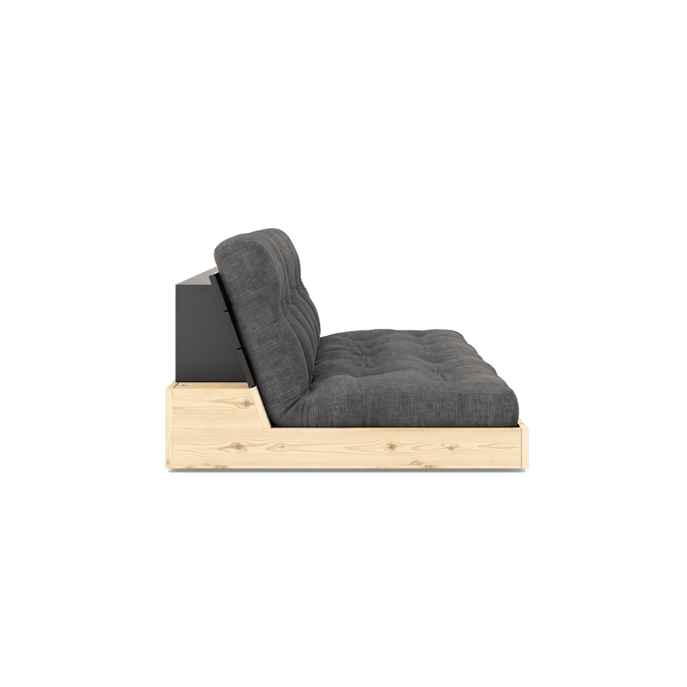 Karup Design BASE SCHWARZ NACHT LACKIERT W. 5-Schicht GEMISCHTE MATRATZE CHARCOAL