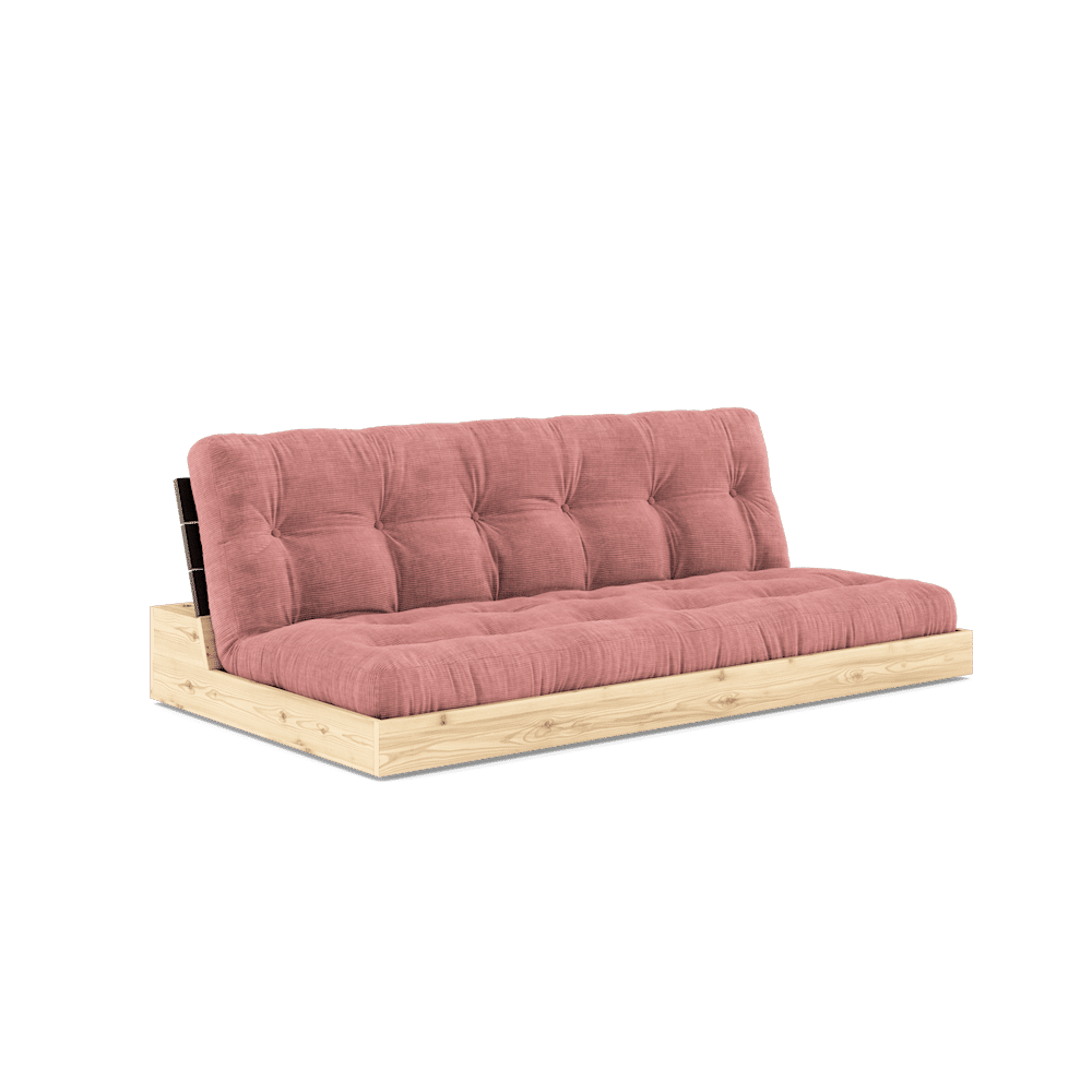 Karup Design BASE NEGRO NOCHE LACADO CON COLCHÓN MIXTO 5 CAPAS ROSA SORBET