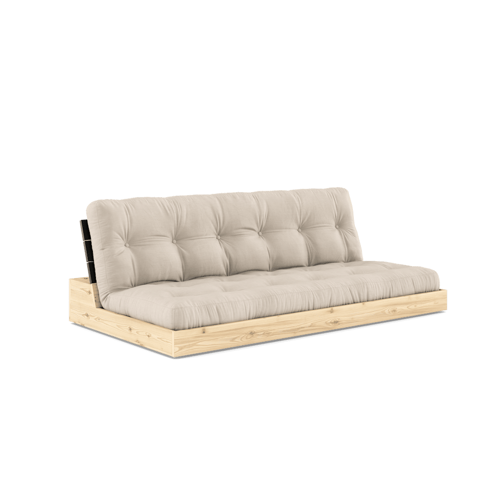 Karup Design BASE NEGRO NOCHE LACADO W. COLCHÓN MIXTO 5 CAPAS BEIGE