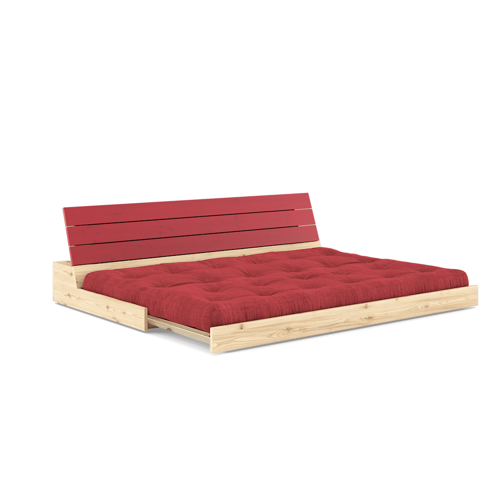 Karup Design BASE AMAPOLA LACADA ROJO W. COLCHÓN MIXTO 5 CAPAS RUBY REDD