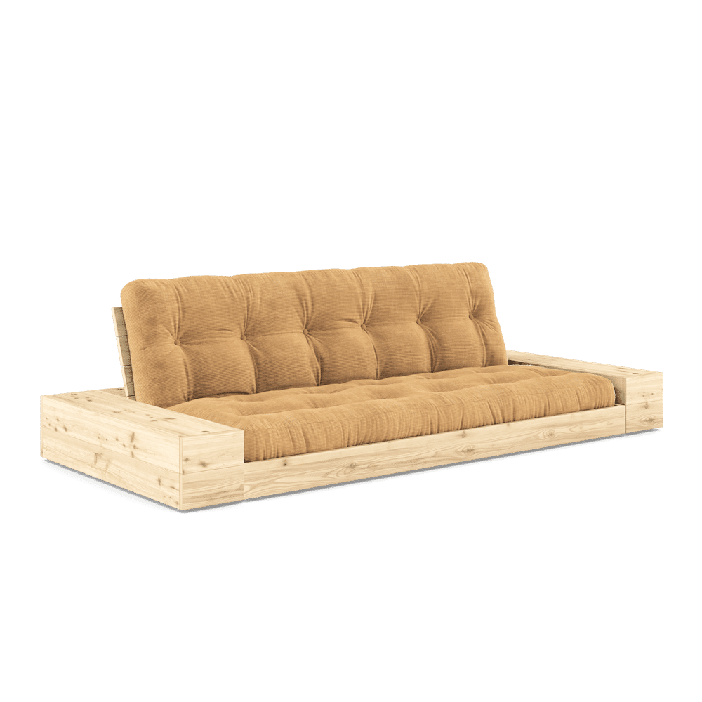 Karup Design BASE CLAIR LAQUE W. 2 SIDEBOXES CLAIR W. MATELAS MIXTE 5 COUCHES FUDGE BRUN