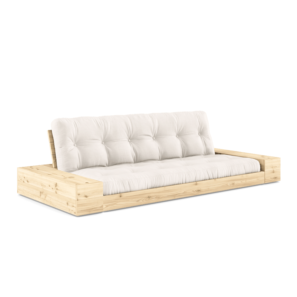 Karup Design BASE CLAIR LAQUE W. 2 SIDEBOXES CLAIR W. MATELAS MIXTE 5 COUCHES NATUREL