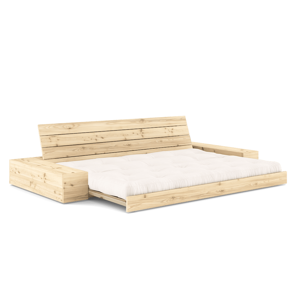 Karup Design BASE CLAIR LAQUE W. 2 SIDEBOXES CLAIR W. MATELAS MIXTE 5 COUCHES NATUREL