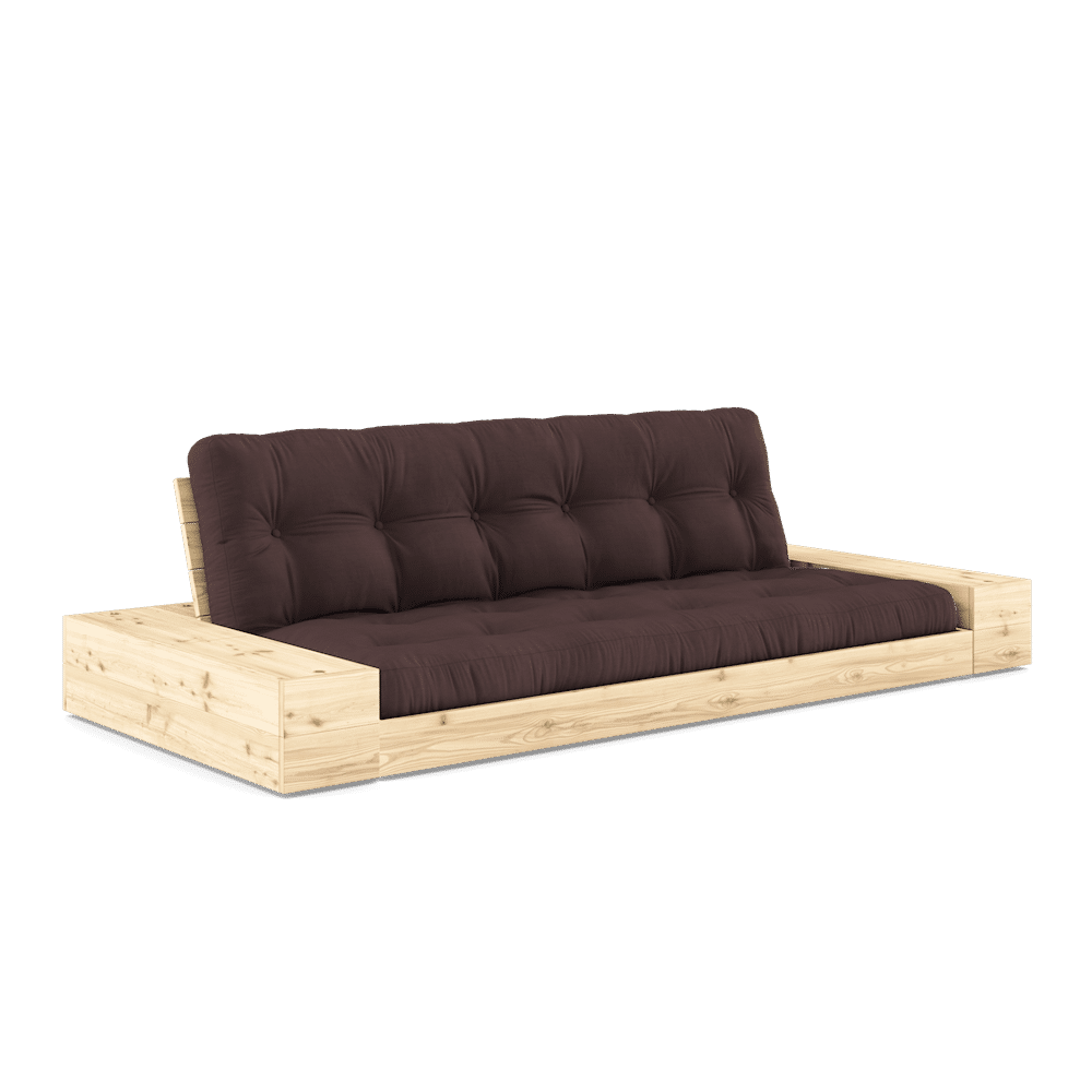 Karup Design BASE CLAIR LAQUE W. 2 SIDEBOXES CLAIR W. MATELAS MIXTE 5 COUCHES BRUN