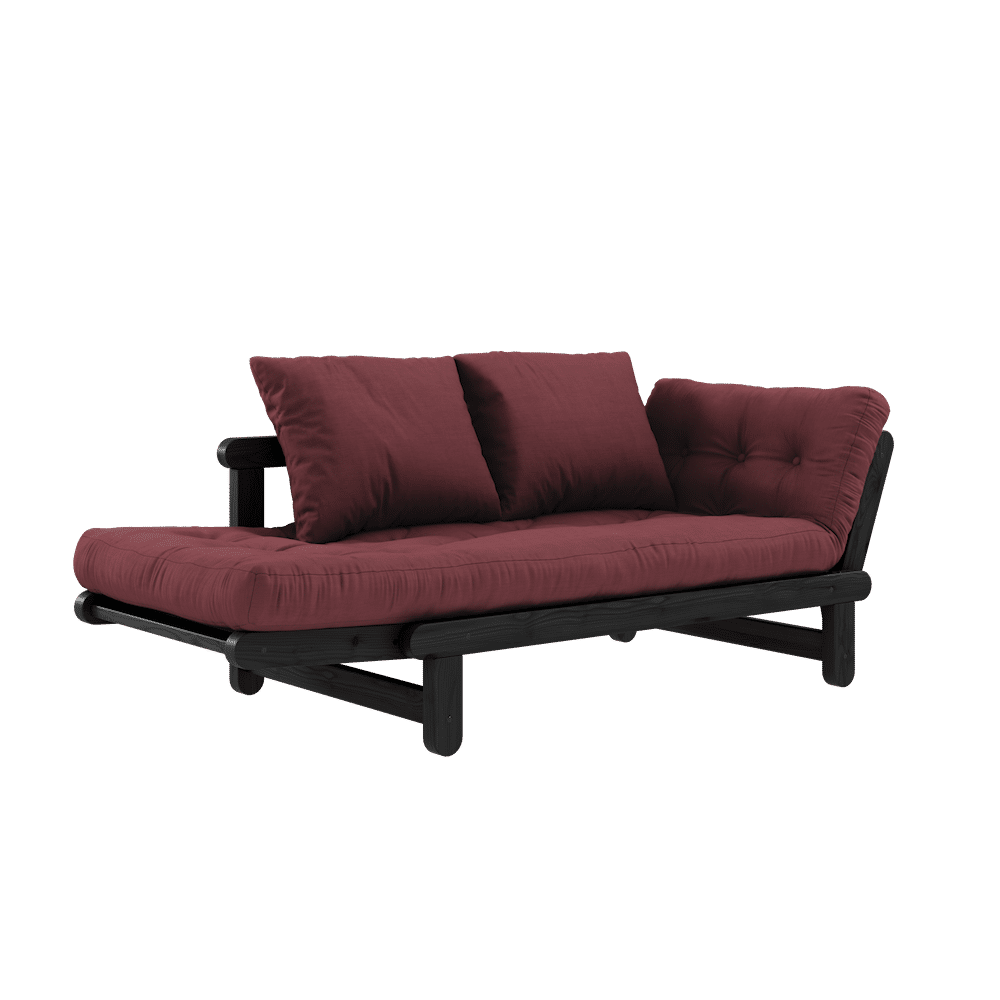 Karup design beat laqué noir W. Ensemble de matelas Beat Bordeaux