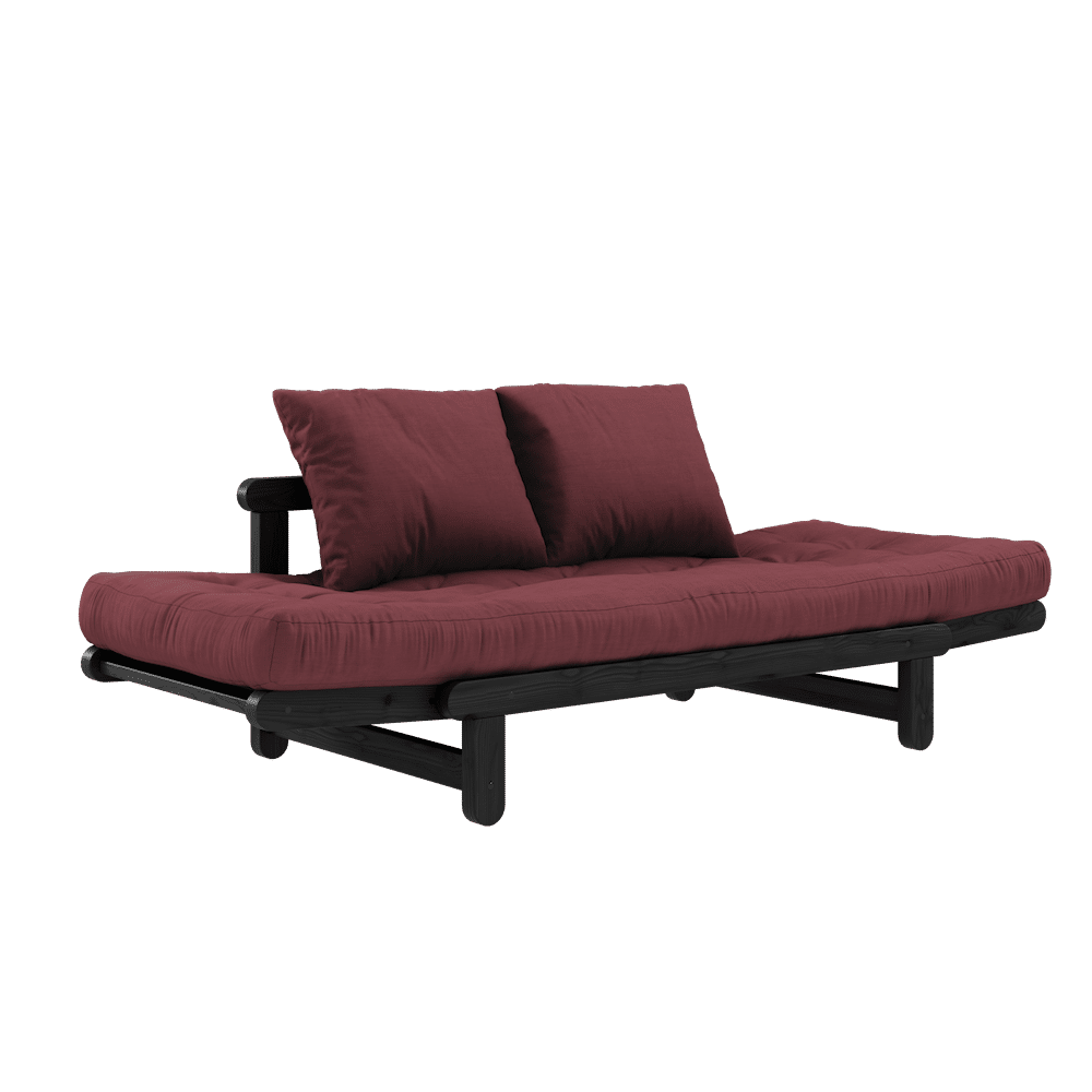 Karup design beat laqué noir W. Ensemble de matelas Beat Bordeaux